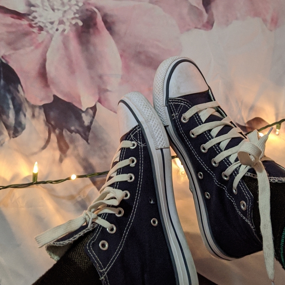 High Top Navy Blue Sneakers